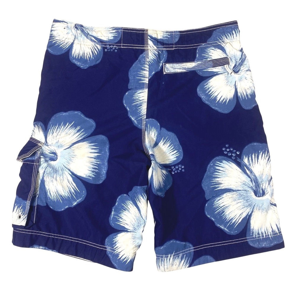 Abercrombie Mens XL Board Shorts Navy Blue Floral Swim Trunks Y2K VTG Surfcore - Picture 6 of 10